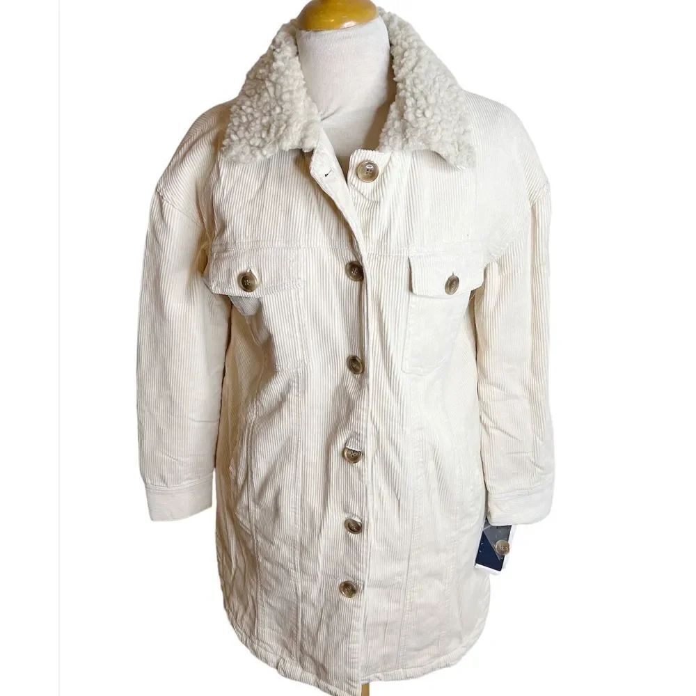 Lucky Brand Trucker Corduroy Sherpa coat